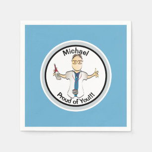 Aangepersonaliseerde arts Zurse Afstuderen Male Na Servet