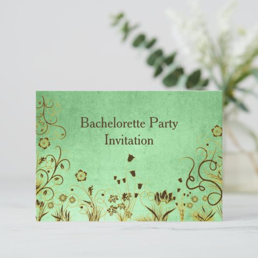 Aangepersonaliseerde Bachelorette Birthday Party Kaart (Staand voorkant)