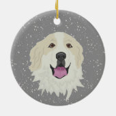 Aangepersonaliseerde badgermarkeringen voor grote  keramisch ornament (Achterkant)