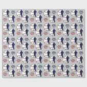Aangepersonaliseerde Baseball Player Birthday Cadeaupapier (Vlak)