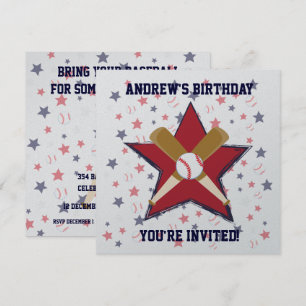 Aangepersonaliseerde Baseball player Birthday part Kaart