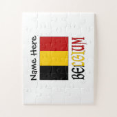 Aangepersonaliseerde Belgische vlag Legpuzzel (Verticaal)