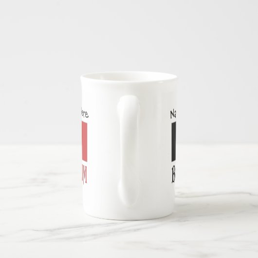 Aangepersonaliseerde Belgische vlag Porselein Kop (Achterkant)