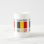 Aangepersonaliseerde Belgische vlag Porselein Kop (Voorkant)