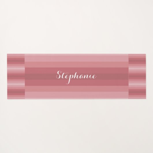 Aangepersonaliseerde benaming Stusty Roos Pink Str Yogamat (Achterkant (horizontaal))