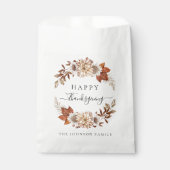 Aangepersonaliseerde bijtende Herfst Floral Happy  Bedankzakje (Voorkant)