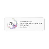 Aangepersonaliseerde bloemen voor de Waterverf van Etiket (Voorkant)