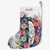 Aangepersonaliseerde bloemen voor de Waterverf van Kleine Kerstsok (Achterkant)