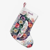 Aangepersonaliseerde bloemen voor de Waterverf van Kleine Kerstsok (Voorkant (Hangend))