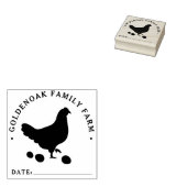 Aangepersonaliseerde Boerderij voor kippeneieren — Rubberstempel (Gestempeld)