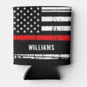 Aangepersonaliseerde brandweerman met noodlijdende blikjeskoeler (Voorkant)