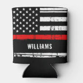 Aangepersonaliseerde brandweerman met noodlijdende blikjeskoeler (Achterkant)