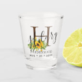 Aangepersonaliseerde Bridesmaid Initiaal Name SUNF Shot Glas (Voorkant)