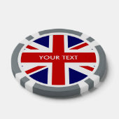 Aangepersonaliseerde Britse vlag-chips van Jack va Poker Chips (Enkel)