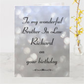 Aangepersonaliseerde broer in Wet Birthday Kaart (Gele Bloem)