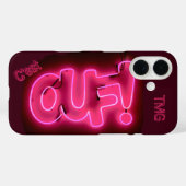 Aangepersonaliseerde C'est Ouf! Neon Pink. Case-Mate iPhone Case (Achterkant (horizontaal))