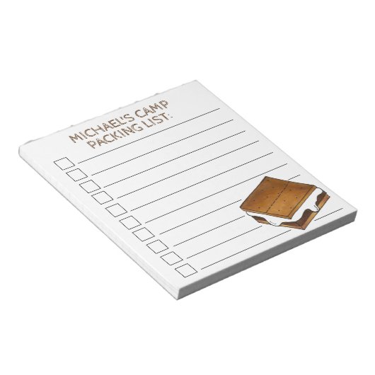 Aangepersonaliseerde checklist van de zomer van S' Notitieblok (Schuin)