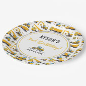 Aangepersonaliseerde constructiedronk Birthday Papieren Bordje (Gekanteld)