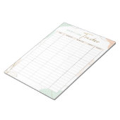 Aangepersonaliseerde credittracker Kaart Notitieblok (Schuin)