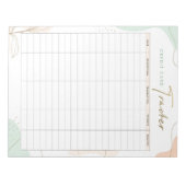 Aangepersonaliseerde credittracker Kaart Notitieblok (Voorkant)