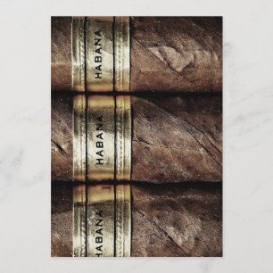 Aangepersonaliseerde Cubaanse Cigars Habana-uitnod Kaart