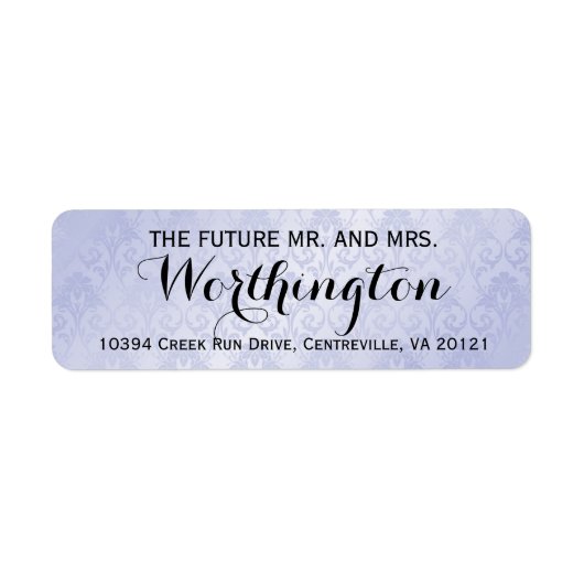Aangepersonaliseerde Custom Wedding Future Mr en M Etiket (Voorkant)