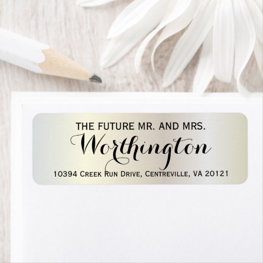 Aangepersonaliseerde Custom Wedding Future Mr en M Etiket (Insitu)