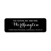 Aangepersonaliseerde Custom Wedding Future Mr en M Etiket (Voorkant)