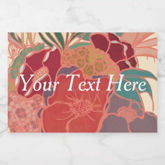 Aangepersonaliseerde Cute Floral Food Container Voedselcontainer Etiket (Enkel label)