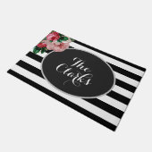 Aangepersonaliseerde deuren van Floral en Stripes Deurmat (Schuin)