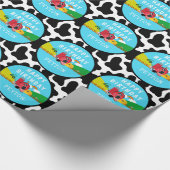 Aangepersonaliseerde dierentuin Boerderij op de we Cadeaupapier (Hoek)