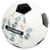 Aangepersonaliseerde Dinosaur van de NaamDouane Voetbal (Drie kwart)