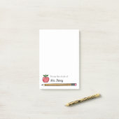 Aangepersonaliseerde docent Post-it-notities voor Post-it® Notes (Op bureau)