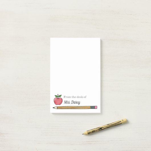 Aangepersonaliseerde docent Post-it-notities voor  Post-it® Notes (Op bureau)