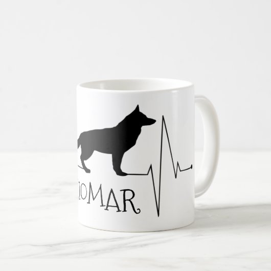 Aangepersonaliseerde Duitse Shepherd Love Dog Hear Koffiemok (Voorkant rechts)