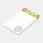 Aangepersonaliseerde eels-egel-cartoon voor school post-it® notes (Schuin)
