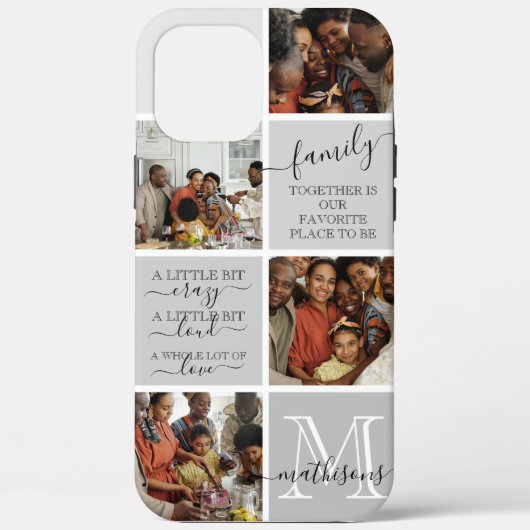 Aangepersonaliseerde familiefotogrammofooncologe f Case-Mate iPhone case (Achterkant)