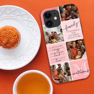 Aangepersonaliseerde familiefotogrammofooncologe f Case-Mate iPhone case