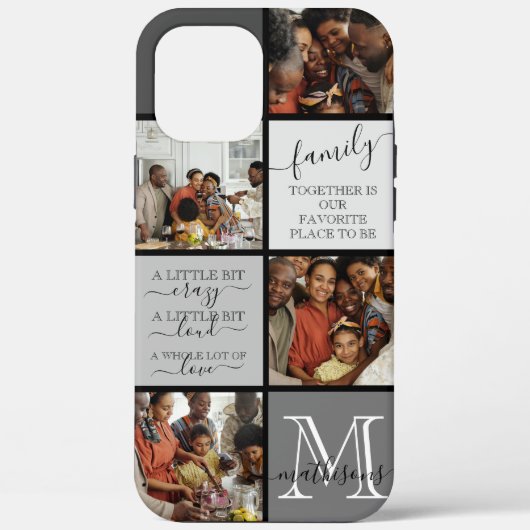Aangepersonaliseerde familiefotogrammofooncologe f Case-Mate iPhone case (Achterkant)