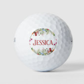 Aangepersonaliseerde Floral Garden Colorful Flower Golfballen (Voorkant)