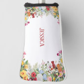 Aangepersonaliseerde Floral Garden Colorful Flower Golfheadcover (Draai 90)