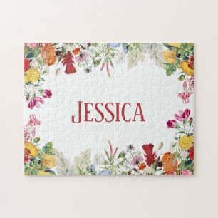 Aangepersonaliseerde Floral Garden Colorful Flower Legpuzzel