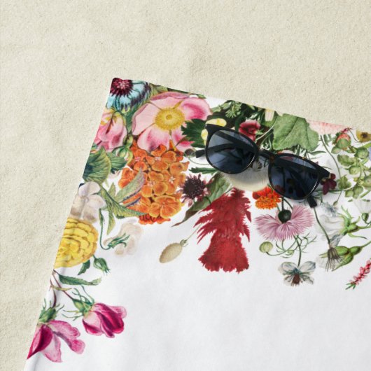 Aangepersonaliseerde Floral Garden Colorful Flower Strandlaken (In situ)