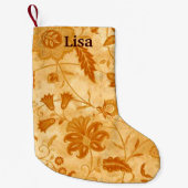 Aangepersonaliseerde Floral kerststaart Kleine Kerstsok (Voorkant)