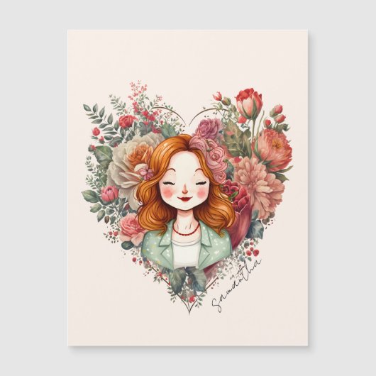 Aangepersonaliseerde Floral Lady (Voorkant)