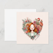 Aangepersonaliseerde Floral  Lady (Voorkant / Achterkant)