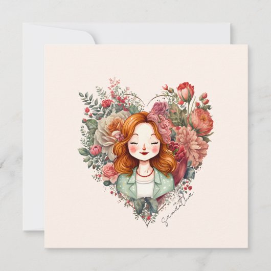 Aangepersonaliseerde Floral  Lady (Voorkant)