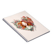 Aangepersonaliseerde Floral Lady Notitieboek (Rechterzijde)
