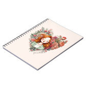 Aangepersonaliseerde Floral Lady Notitieboek (Linkerzijde)