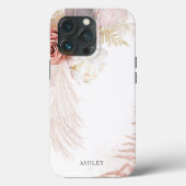 Aangepersonaliseerde Floral Pampas Grass Boho Terr Case-Mate iPhone Case (Achterkant)